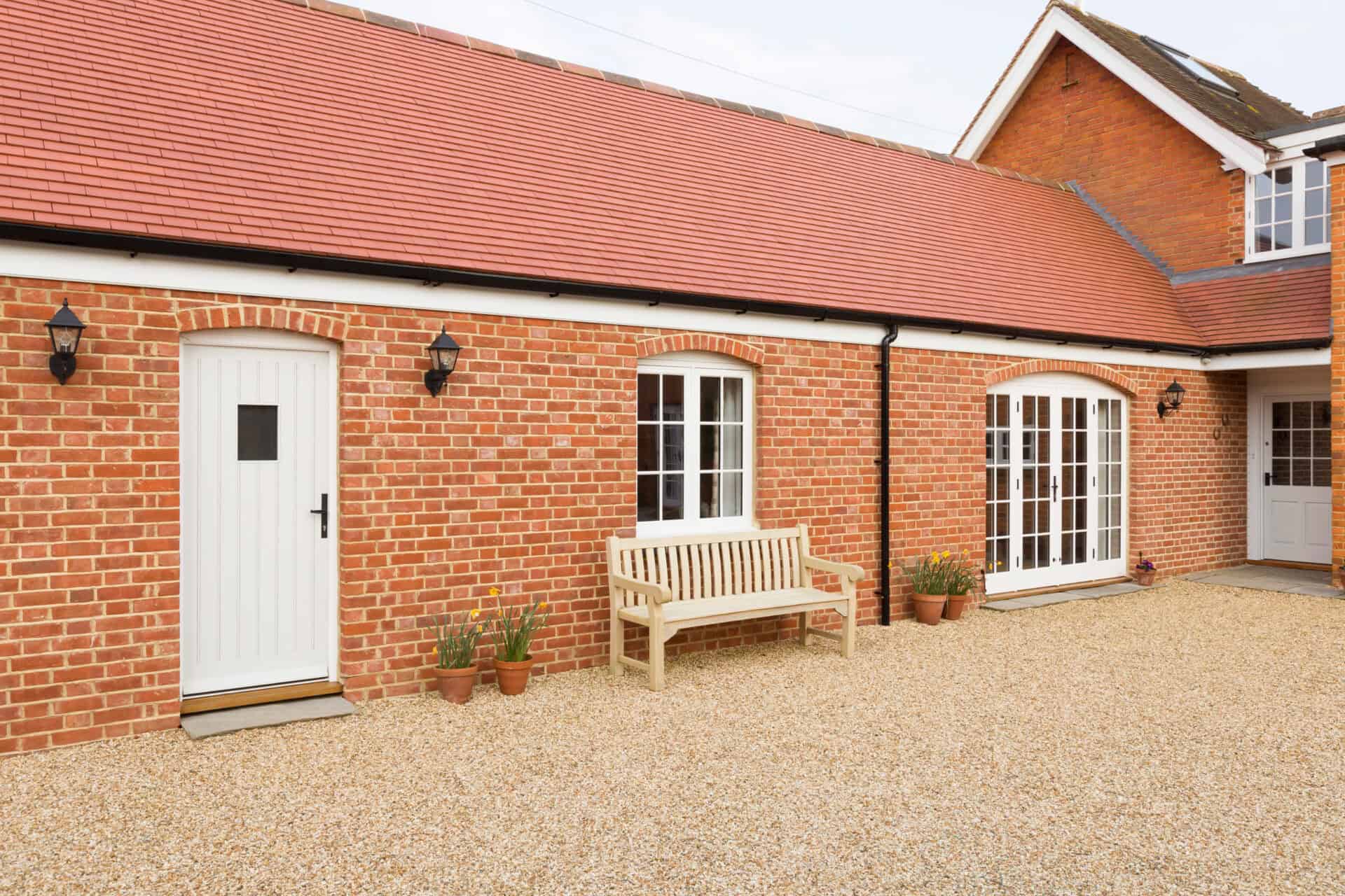 Completed house extension integrated with an existing home